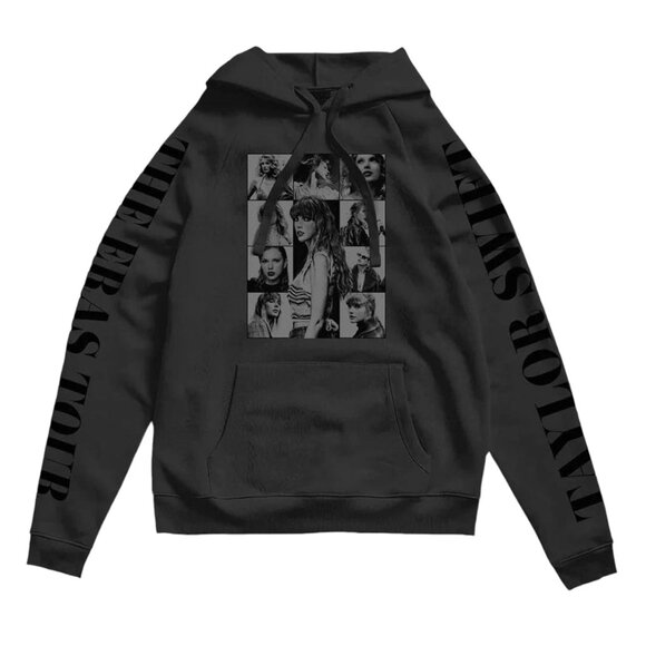 Taylor Swift The Eras Tour US Dates Black Hoodie size M - Picture 1 of 6